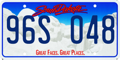 SD license plate 96SO48