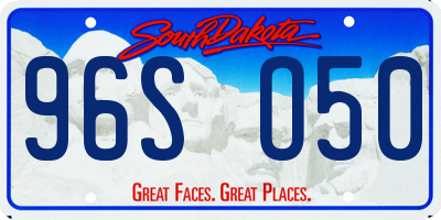 SD license plate 96SO50