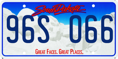 SD license plate 96SO66