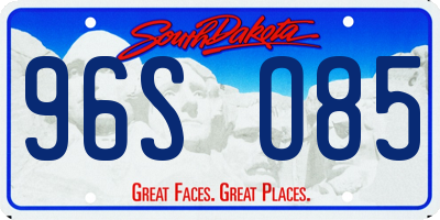 SD license plate 96SO85