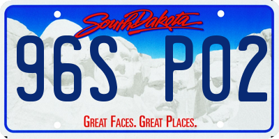 SD license plate 96SP02