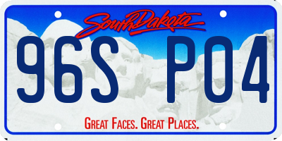 SD license plate 96SP04