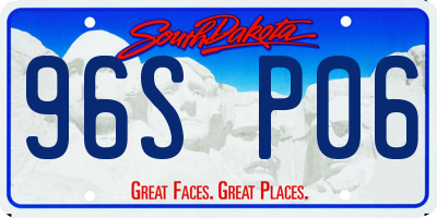SD license plate 96SP06