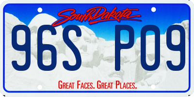SD license plate 96SP09