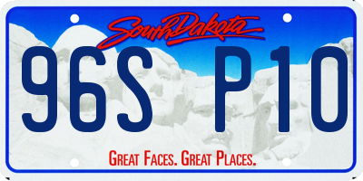 SD license plate 96SP10