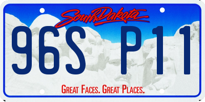 SD license plate 96SP11