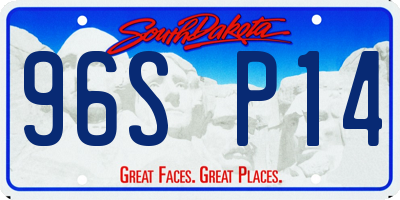 SD license plate 96SP14