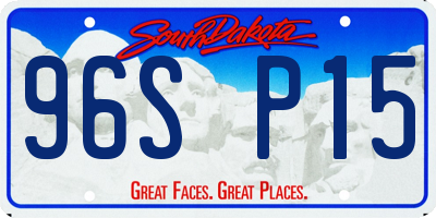 SD license plate 96SP15