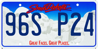 SD license plate 96SP24