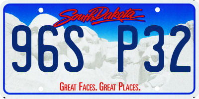 SD license plate 96SP32
