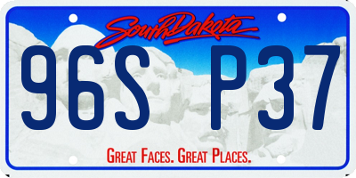 SD license plate 96SP37