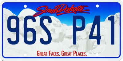SD license plate 96SP41