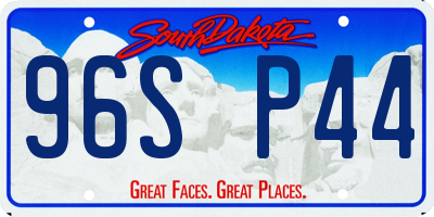 SD license plate 96SP44