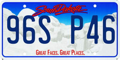 SD license plate 96SP46