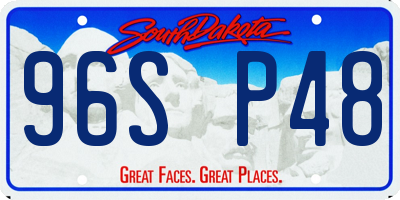SD license plate 96SP48