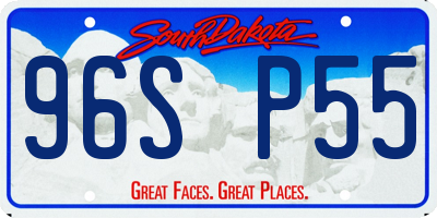 SD license plate 96SP55