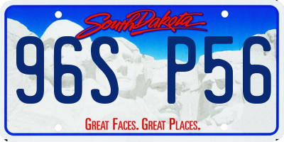 SD license plate 96SP56