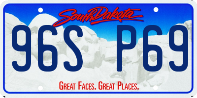 SD license plate 96SP69