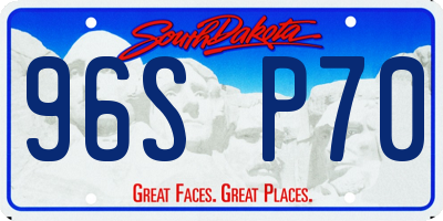 SD license plate 96SP70