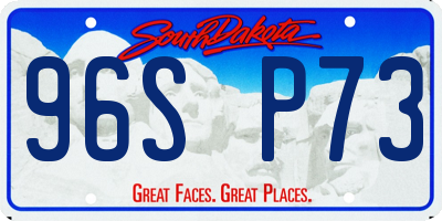 SD license plate 96SP73