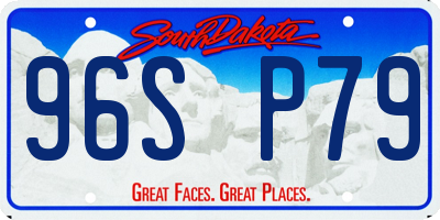 SD license plate 96SP79