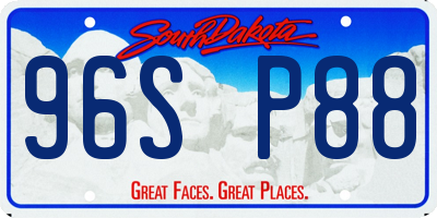 SD license plate 96SP88
