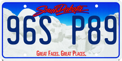SD license plate 96SP89