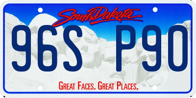 SD license plate 96SP90
