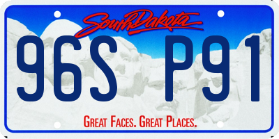 SD license plate 96SP91