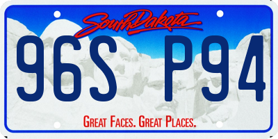 SD license plate 96SP94