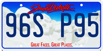 SD license plate 96SP95