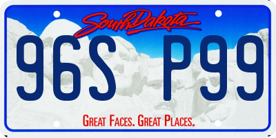 SD license plate 96SP99