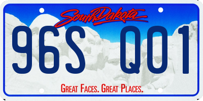 SD license plate 96SQ01