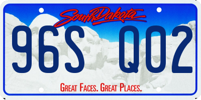 SD license plate 96SQ02