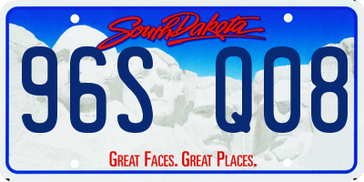SD license plate 96SQ08