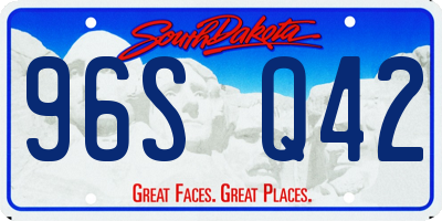 SD license plate 96SQ42