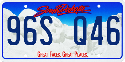 SD license plate 96SQ46