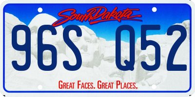 SD license plate 96SQ52