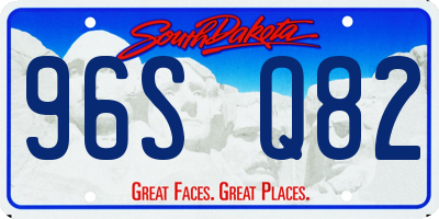 SD license plate 96SQ82