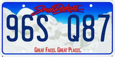 SD license plate 96SQ87