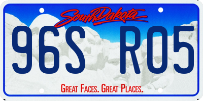 SD license plate 96SR05