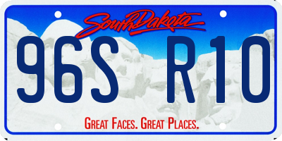 SD license plate 96SR10