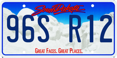 SD license plate 96SR12