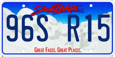 SD license plate 96SR15