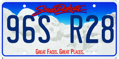 SD license plate 96SR28