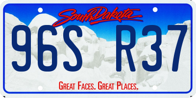 SD license plate 96SR37