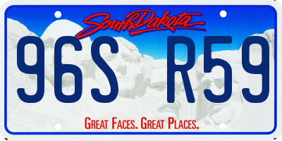 SD license plate 96SR59