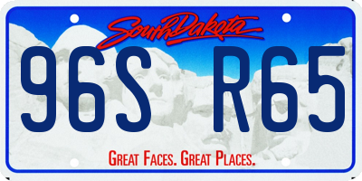 SD license plate 96SR65