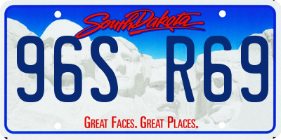 SD license plate 96SR69