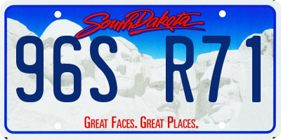 SD license plate 96SR71